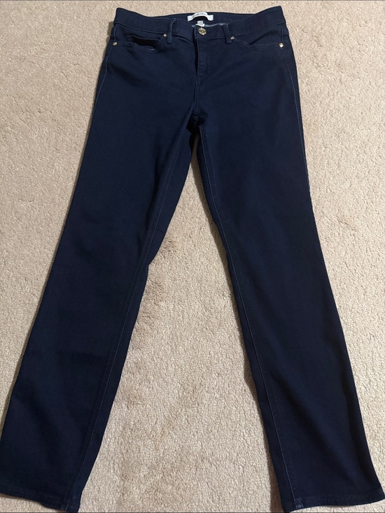 Lilly Pulitzer Denim - Lilly Pulitzer Navy Straight-Leg Jeans with Gold-Tone Hardware